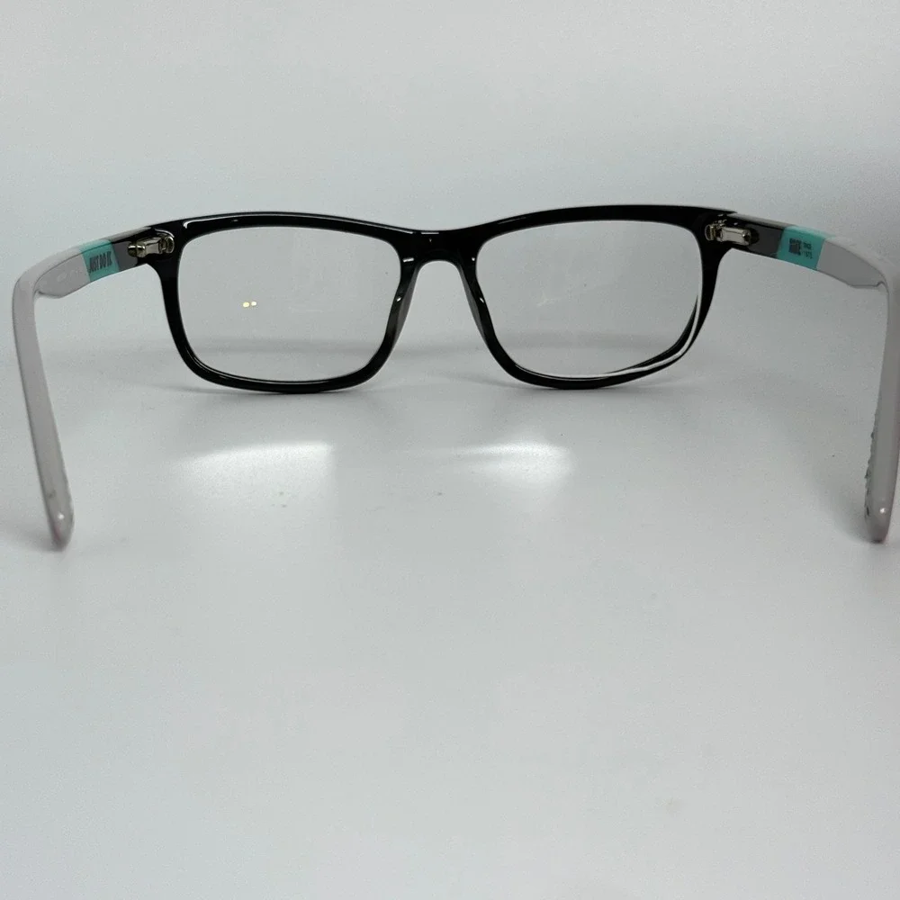 Nike 5536 070 130 Black Teal Rectangle Eyeglasses Frames Kids 21434 - Picture 3 of 7